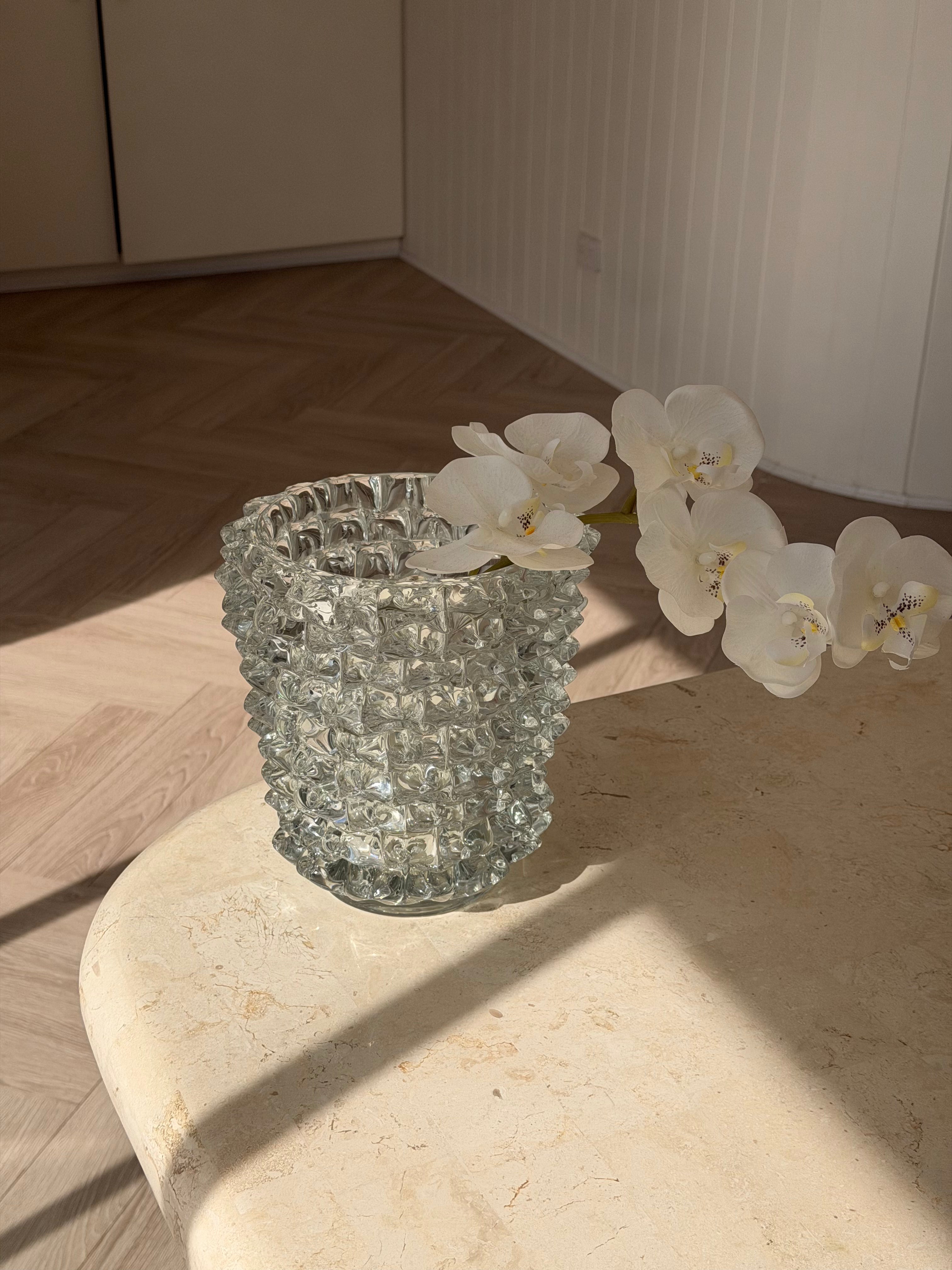 handmade glass spikey spike vase champagne cooler wine cooler bucket luxury
