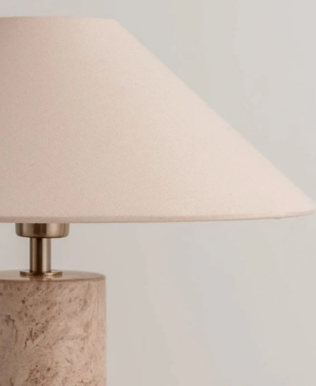 marble lamp linen lamp shade nude marble gold detail luxury lamp