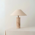 marble lamp linen lamp shade nude marble gold detail luxury lamp